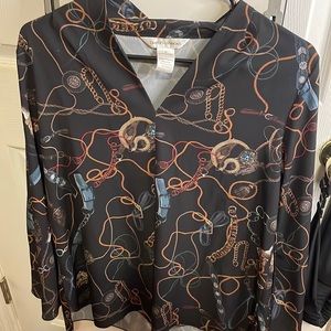 Black blouse with dark academia theme